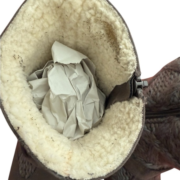 Muk Luks Water Resistant Knit Faux Fur Winter Boots Size 9 - Picture 4 of 8